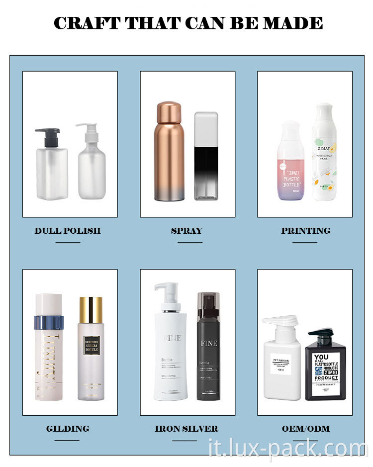 Bottiglie di plastica in plastica verde da 16 once da 1000 ml di bottiglie di grado alimentare con cappuccio a corona